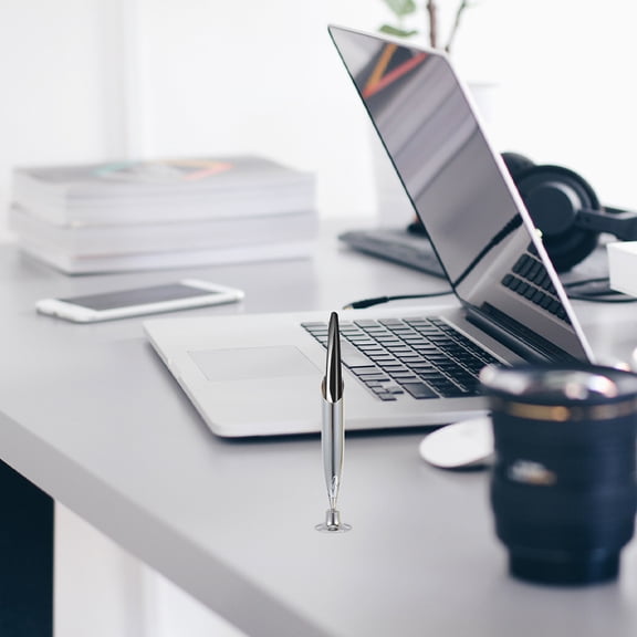 LEORX Stainless Steel Single Pen Holder for Desk Assorted Color MultiFunctional Storage Solution