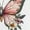 White, variant on Women's T-Shirt Pink Butterfly Retro Flowers Cartoon Decor Short Sleeve Casual Tee Classic Crew Neck T Shirt for Women Black, 2XL