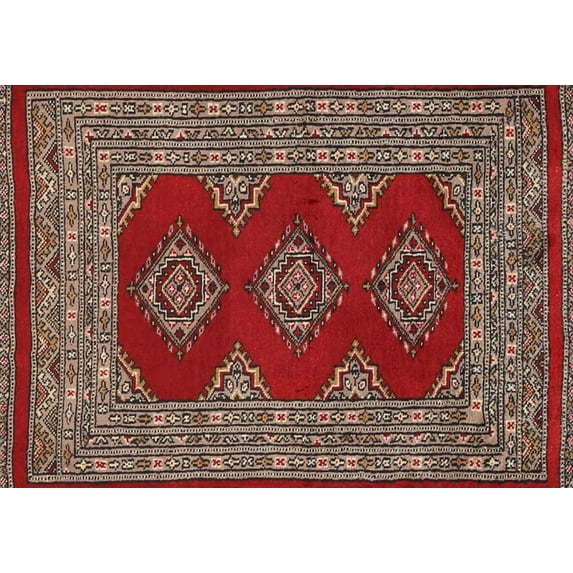 Ahgly Company Indoor Rectangle Traditional Orange Salmon Pink Persian Area Rugs, 5' x 7'