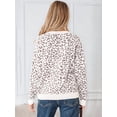 thumbnail image 5 of Leopard Cardigan Open Front Button Up Sweaters for Women Long Sleeve Cropped Cardigan Jackets Khaki S, 5 of 9
