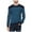 Blue - medblue, variant on Mens Three Tone Striped Pullover Sweater, Black, XX-Large