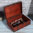 thumbnail image 5 of Vintage Wooden Jewelry Box, European Style Large Capacity Treasure Chest Sturdy Strong Perfect For Home Decoration For Room 6282-2301, 5 of 8