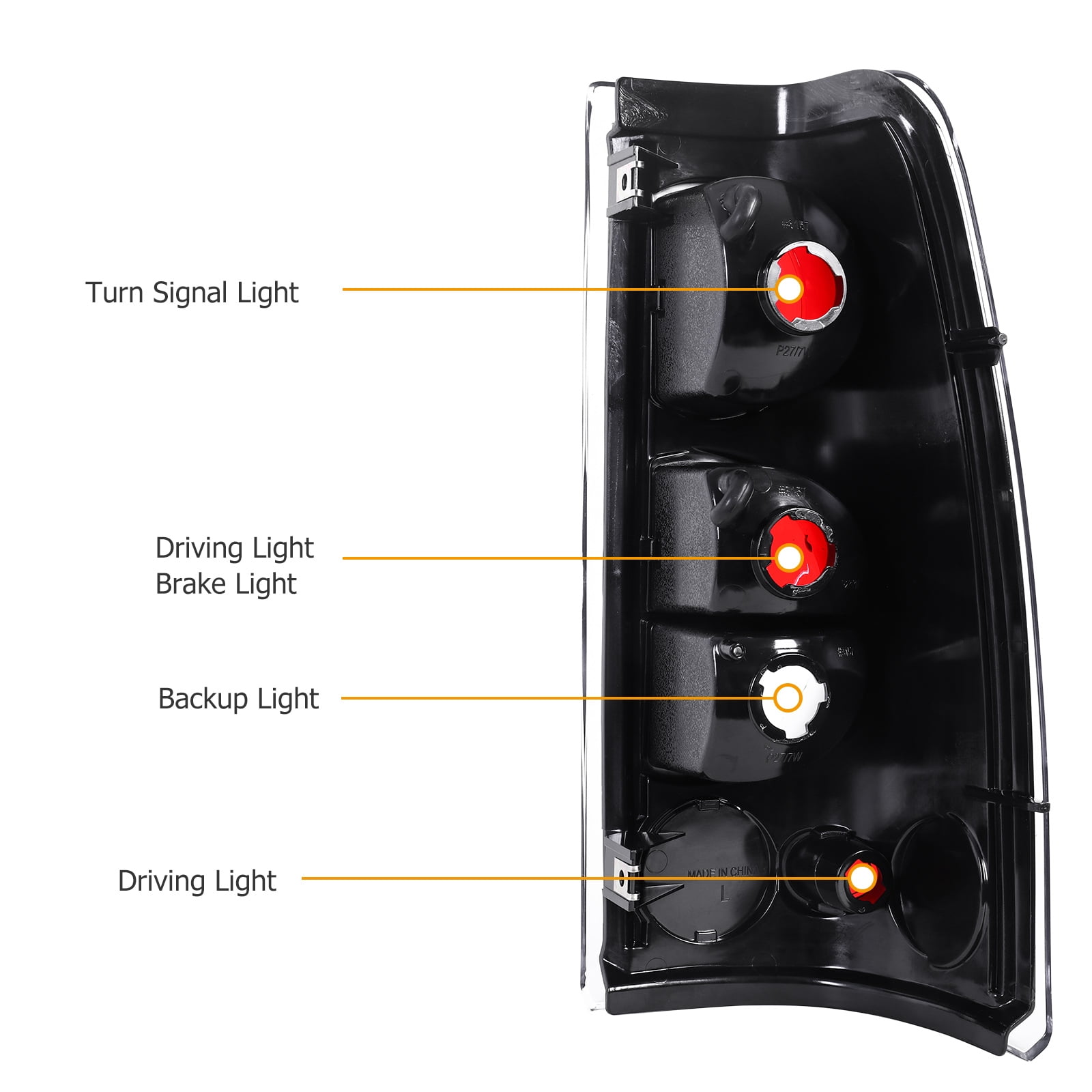 Sennachine For 1999-2006 Chevy Silverado 1500 2500 3500 Pair Tail Lights Left & Right Side