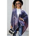 thumbnail image 2 of PIKADINGNIS Women Shawl Wraps Poncho Fleece Sweater Coat Cape Travel Warm Shawel Office Blanket Scarf, 2 of 6
