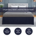 thumbnail image 4 of PiccoCasa Bed Skirt Double Brushed Microfiber with Dust Ruffle, Queen Navy Blue, 4 of 7