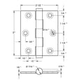 thumbnail image 2 of Deltana DSB3025U19 3" x 2-1/2" Screen Door Hinge; Black Finish, 2 of 2