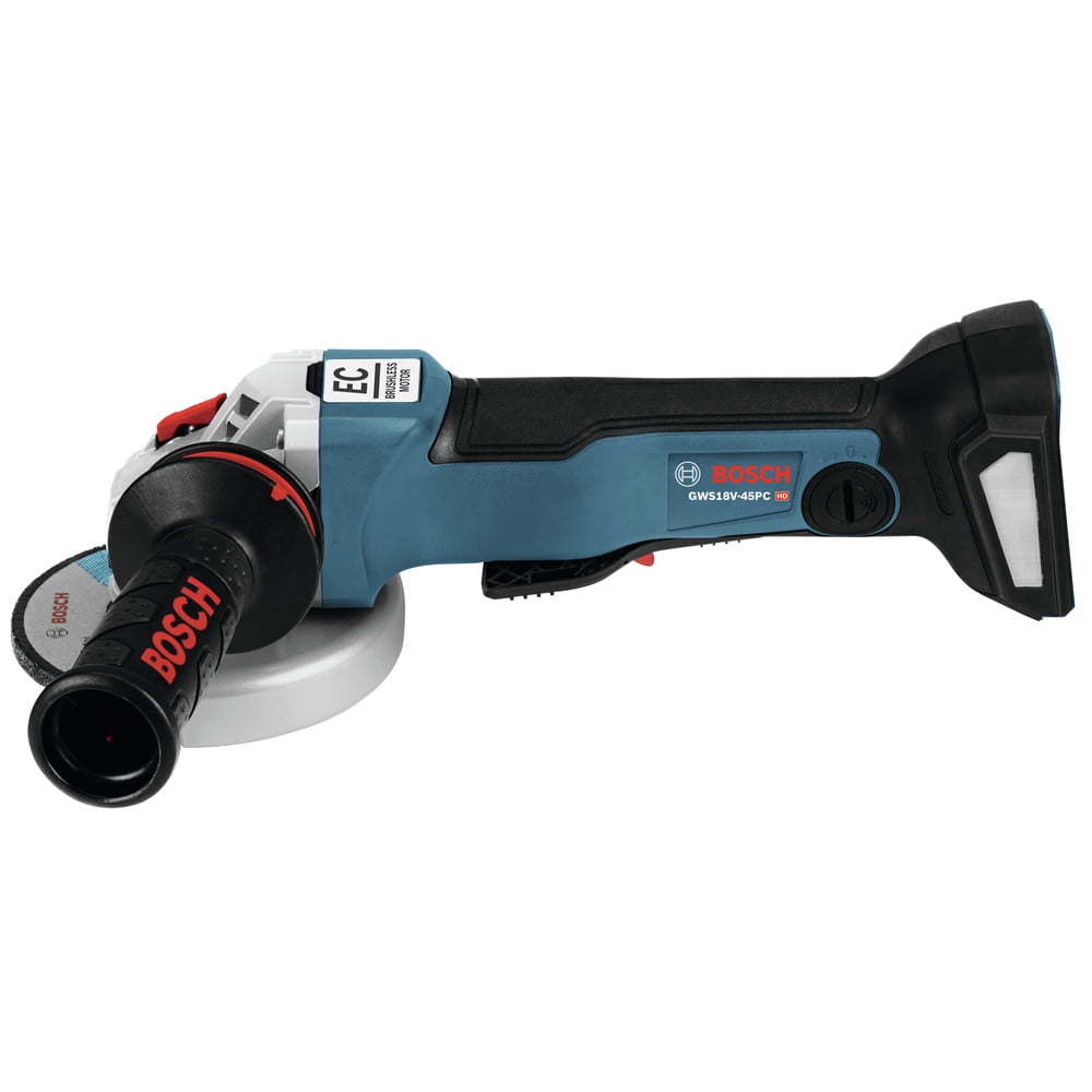 Restored Premium Bosch GWS18V-45PCN-RT 18V EC/4-1/2 in. Brushless Connected-Ready Angle Grinder with Paddle Switch (Tool Only) (Refurbished)
