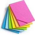 thumbnail image 1 of shiyou-Lined Sticky Notes 4x6 Post Note,Super Stickies it,Bright Colors Sticky Notes with Lines,Colorful Notepad for Study and Work, 1 of 4