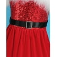 thumbnail image 6 of DPOIS Toddler Girls Red Velvet Tutu Dress Christmas Santa Miss Claus Princess Dresses, 6 of 7