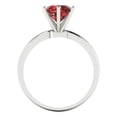 thumbnail image 4 of 1.5 ctw Solitaire Anniversary Ring for Women | Round Cut Natural Garnet | Hyperallergenic Solid 18K White Gold, 4 of 5