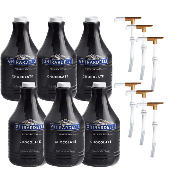 Ghirardelli Sauce Aromatisante au Chocolat Black Label 64 fl. oz. Pompe Bonus