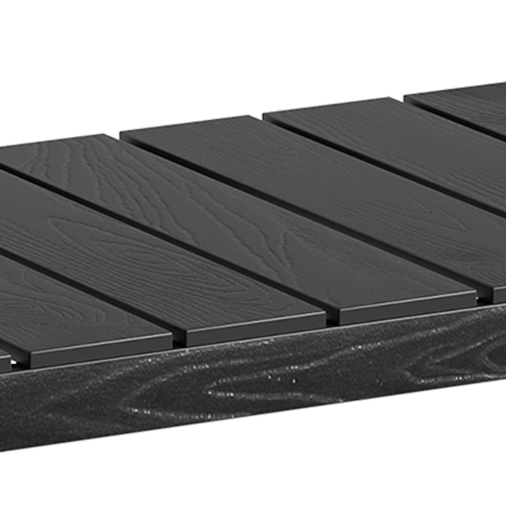 Uforic Elevated Planter Box with Wheels, Weatherproof HIPS Raised Garden Bed with Drainage, Black