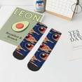 thumbnail image 5 of Uemuo Bowling Ball And Flame Printed Crew Socks, Moisture-Wicking Socks, Athletic Socks for Men Breathable Cushion Socks Casual Sport Socks for Running Traveling, 5 of 6