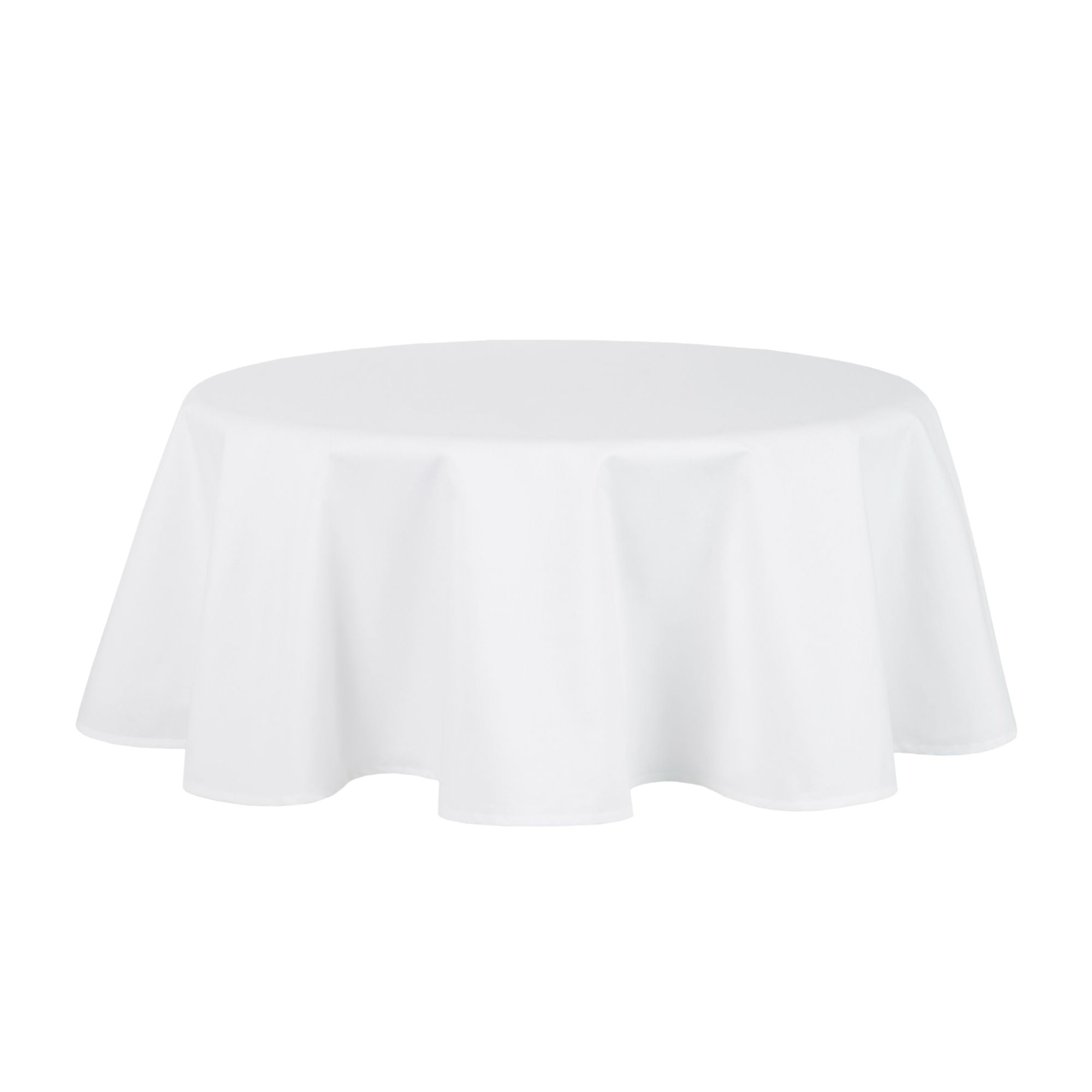 Mainstays Yale Tablecloth, White, 70" Round, Available in various sizes and colors