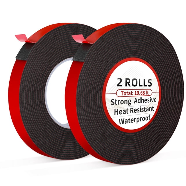 Cinta adhesiva de doble cara TONOS, resistente, 19.68 pies, impermeable