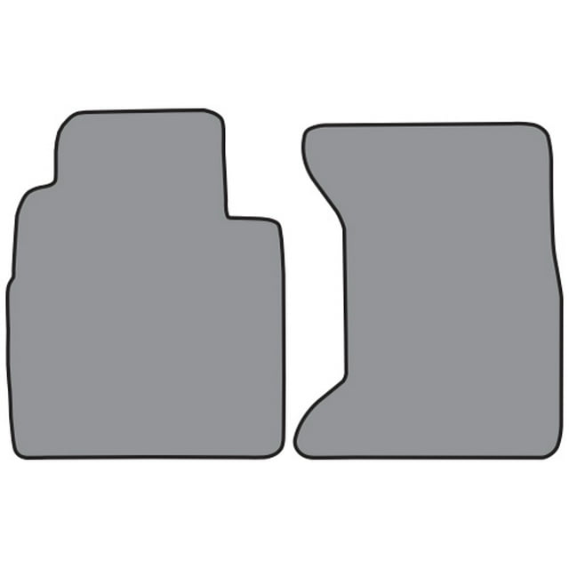 1989 Dodge D150 Floor Mat 2pc (FM365F) 871 Sandalwood Cutpile with Logo #108 Dodge in 1855 Beige Thread