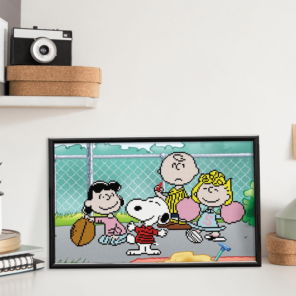 Diamond Dotz Peanuts Sports (Peanuts)  Snoopy Diamond Painting Kit 18"x 11"
