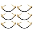 thumbnail image 1 of 6 Pcs Guitar Effect Pedal Cable 15cm 6 Inch Right Angle Patch Keyboard Cable Microphone Amplifier, 1 of 7