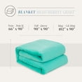 thumbnail image 3 of Elegant Comfort Luxury Velvety Feel Blanket, All-Season Lightweight Blanket, Ultra Plush, Soft, Flannel Fleece for Couch, Sofa, Bed, Travel, Solid Design,Full/Queen, Tiffany, 3 of 5