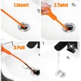 thumbnail image 4 of Efficient Drain Clog Remover, High-Quality Construction for Durable and Safe Pipe Clearing (Orange), 4 of 5