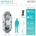 thumbnail image 4 of Open Box Intex Mariner 3, 3-Person Inflatable Dinghy Boat Set with Aluminum Oars and High Output Air Pump for River and Lake Fishing and Boating -, 4 of 11