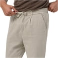thumbnail image 5 of YYDGH Men's Dress Pants Casual Hipster Elastic Drawstring Waist Straight Leg Pant Lightweight Business Work Trousers, 5 of 8