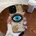 thumbnail image 1 of Funda de teléfono de silicona suave con Ojo Azul para iPhone, cubierta trasera de tinta antisalpicaduras para iPhone 14, 13, 12, 11 Pro Max, MiNi, 6, 6S, 7, 8 Plus, X, XS, XR Fivean unisex, 1 of 2