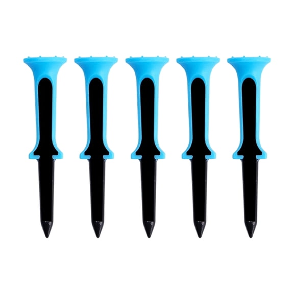 AOOOWER 5pcs Durability Plastic Golf Tees Secure Long Golf Practice Tees for Stability