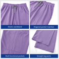 thumbnail image 3 of Scrubs for Women Set - Stretch Top & Cargo Pants with Multi Pocket for Nurse Lavender XXL, 3 of 7