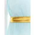thumbnail image 5 of Jhaoyu Lyrical Dance Dress for Girls One Shoulder Ruffles Greek Nymph Toga Gown Light Blue 8, 5 of 7