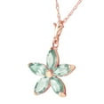 thumbnail image 2 of Galaxy Gold 14K Solid Gold Natural Green Amethyst Necklace for Women - Rose Gold Fine Jewelry, 2 of 3