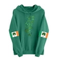 thumbnail image 2 of Pounoo St Patricks Day Sweatshirt for Women Luck Irish Clover Print Long Sleeve Hoodies Lucky Leaf Clover Sweatshirts Pullover St Pattys Tops Gift, 2 of 3