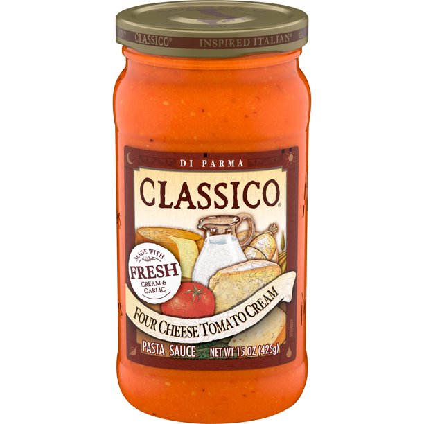 Classico Four Cheese Tomato Cream Pasta Sauce 15 Oz Jar Walmart Com