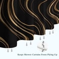 thumbnail image 6 of Black Gold Wave Marble Pattern Shower Curtain 72"x84" ,Bathroom Decorative Shower Curtains Set with 12 Hooks,Modern Waterproof Washable Shower Curtain, 6 of 6