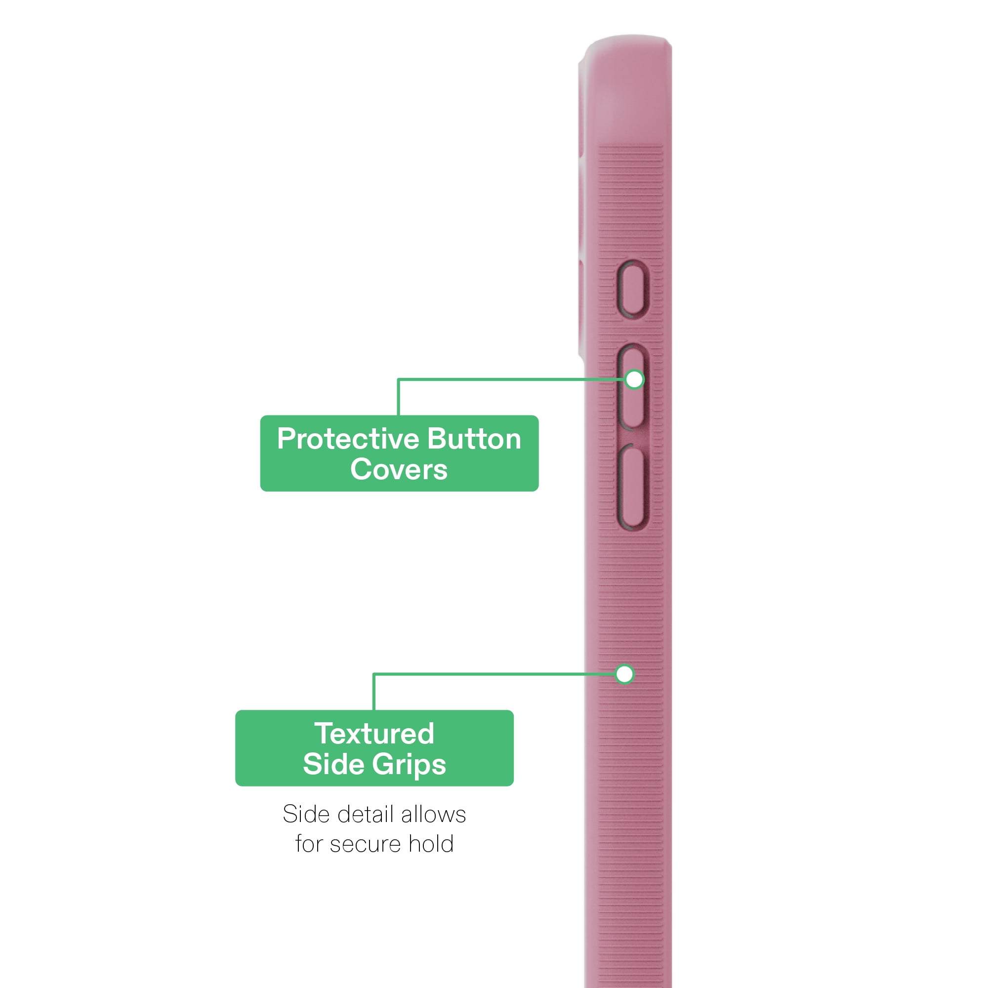 onn MagSafe Compatible Phone Case with Kickstand for iPhone 17 - Pink/Frosted Clear