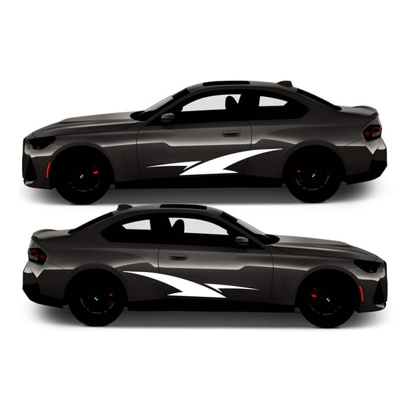 Rocker Panel Livery Self Healing Vinyl Side Graphics #015 fits All 2 Door Cars