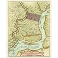 thumbnail image 2 of Unknown 26x32 Gold Ornate Wood Framed with Double Matting Museum Art Print Titled - Petite Map of Philadelphia, 2 of 4
