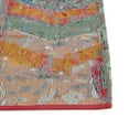 thumbnail image 3 of Unique Loom Outdoor Modern Collection Area Rug - Tamarindo (5' 3" Square Multi/Burgundy), 3 of 8