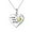 Dual Heart, variant on LeCalla 925 Sterling Silver Inspirational Engraved Round Pendant With Curb Chain Necklace Gifts for Women Teen 18"Inch