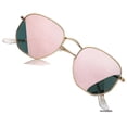 thumbnail image 1 of Gafas de sol HJSTES pequeñas polarizadas hexagonales con montura metálica dorada, 1 of 8