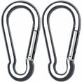 thumbnail image 1 of 2 Stainless Steel Carabiners for Heavy Duty, Locking Carabiner, Shaped, 1 of 5
