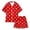 kids sleepwear -Z1 Red, variant on REDARER Girls Lapel Button Satin Pajama Set Short Sleeve Shorts All Over Bow Print Silk Like Soft Summer Sleep Loungewear,9-10 Years