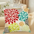 thumbnail image 2 of Bdday Flowers Throw Pillow Covers 18 X 18 Inch Spring Floral Plant Leaf Linen Pillow Cushion Cases Square Pillowcases for Sofa Couch Bedroom Living Room Car, 2 of 6