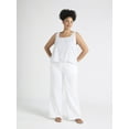thumbnail image 2 of Time and Tru Women's and Women's Plus Linen Blend Tank Top, Sizes XS-4X, 2 of 5
