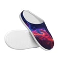 thumbnail image 3 of Goofa Cosmic Cat Psychedelic Journey Print Womens Mens Cotton Lightweight House Slippers , Washable Home Slippers,Indoor Comfy Bedroom Cozy Slippers-44/45, 3 of 7