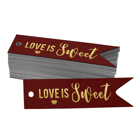 Inkdotpot Gold Foil Paper Hang Tags Love Is Sweet Wedding Favor Tags 50 Pieces
