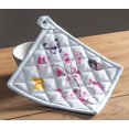 thumbnail image 4 of Blossom in Spring 100% Cotton Set of 2 Pot Holders with Loop Heat Resistant for BBQ | Cooking | Baking | Grilling | Microwave | Barbecue | Spring/Summer (8 Inch by 8 Inch)., 4 of 8