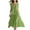 FY1_Green, variant on Meichang Women's Linen Maxi Dresses for Summer 2025 V Neck Short Sleeve Patchwork Ruffle Hem Dress Swing Flowy Long Beach Dresses