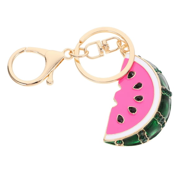 Watermelon Keychain Metal Handbag Pendant Rhinestone Fruit Keyring Car Keychain For Bag Purse Charm Chain Handbag Pendant Red