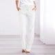 thumbnail image 2 of Pantalones rectos lisos de cintura alta para mujer - Pantalones casuales con cordón elástico - Pantalones largos con bolsillos, 2 of 7